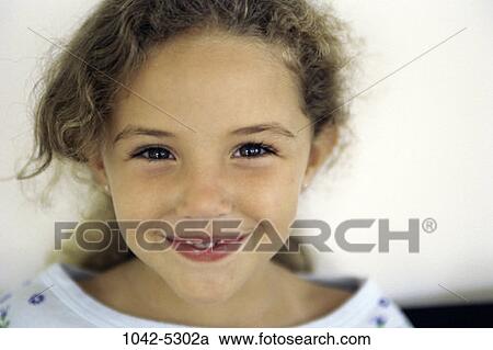 people, smiling, girl, smile, child, ponytail View Large Photo Image Stock Image - people, smiling, girl, smile, child, ponytail. Fotosearch