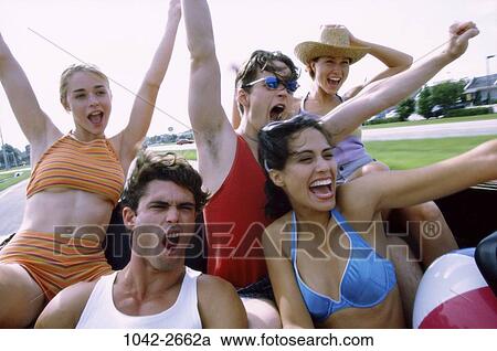 people, smiling, hat, car, laughing, summer, joyous View Large Photo Image Stock Image - people, smiling, hat, car, laughing, summer, joyous. Fotosearch