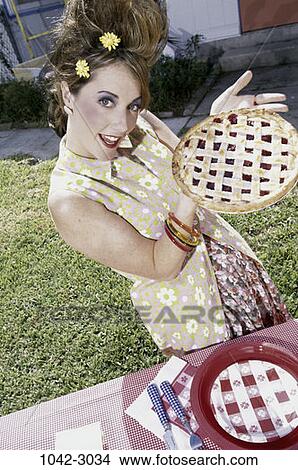 people, woman, apple, pie, outdoors, Americana, brunette View Large Photo Image Picture - people, woman, apple, pie, outdoors, Americana, brunette. Fotosearch