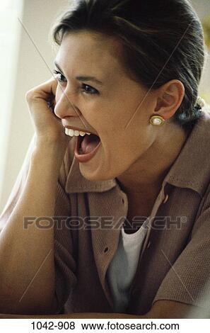 people, woman, Hispanic, happy, laughing, joyous, brunette View Large Photo Image Stock Photo - people, woman, Hispanic, happy, laughing, joyous, brunette. Fotosearch