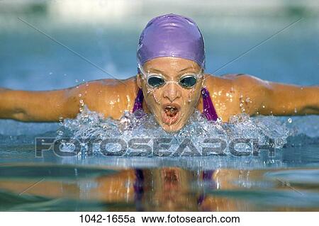 reflection, water, pool, woman, Hispanic, swimming, butterfly View Large Photo Image Stock Image - reflection, water, pool, woman, Hispanic, swimming, butterfly. Fotosearch