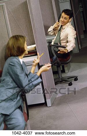 telephone, coworkers, talking, discussion, conversation, phone, business View Large Photo Image Stock Photo - telephone, coworkers, talking, discussion, conversation, phone, business. Fotosearch