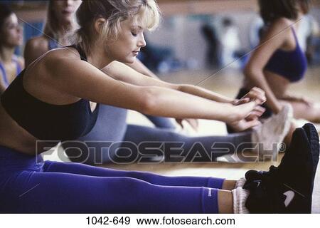 women, people, relaxation, woman, stretching, sports, indoors View Large Photo Image Stock Photo - women, people, relaxation, woman, stretching, sports, indoors. Fotosearch