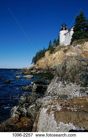Stock Photo - Bass Harbor Head Lighthouse, Maine, USA. Fotosearch