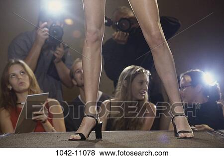Stock Photo - body parts, legs, platform, catwalk, press, fashion, runway. Fotosearch