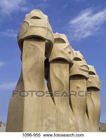 Casa Mila, Barcelona, Spain View Large Photo Image Stock Photography - Casa Mila, Barcelona, Spain. Fotosearch