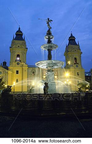 Cathedral, Plaza de Armas, Lima, Peru View Large Photo Image Stock Image - Cathedral, Plaza de Armas, Lima, Peru. Fotosearch