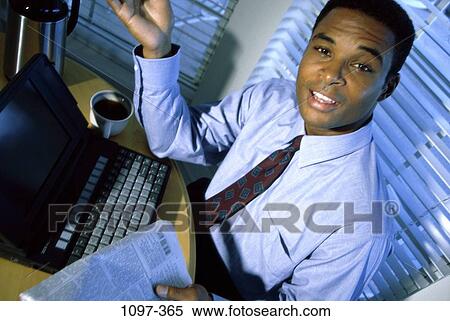 desk, newspaper, coffee, sitting, computer, individual View Large Photo Image Stock Photography - desk, newspaper, coffee, sitting, computer, individual. Fotosearch
