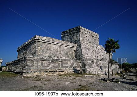 Stock Image - El Castillo, Tulum, Mexico. Fotosearch