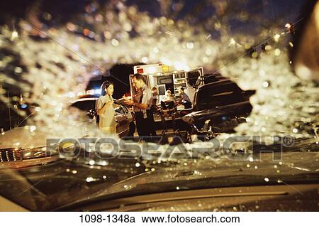 glass, car, police, hole, vehicle, accident View Large Photo Image Stock Image - glass, car, police, hole, vehicle, accident. Fotosearch
