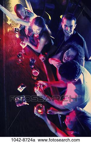 group, multiethnic, overhead, people, assorted, drinking, bar View Large Photo Image Stock Image - group, multiethnic, overhead, people, assorted, drinking, bar. Fotosearch