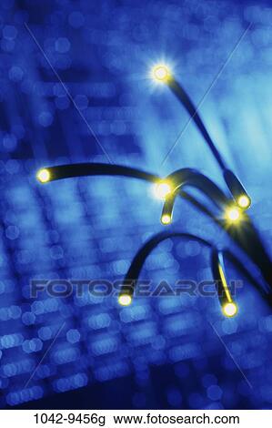 Stock Image - industry, communication, fiber optic, Technology fiber optics. Fotosearch