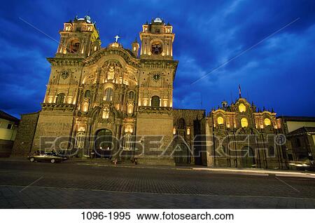 Stock Photography - La Compania Church, Cuzco, Peru. Fotosearch