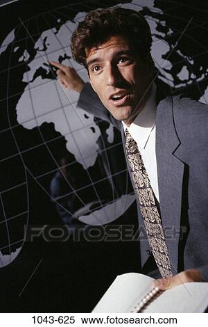 Stock Photography - leader, map, gesturing, pointing, business, point. Fotosearch