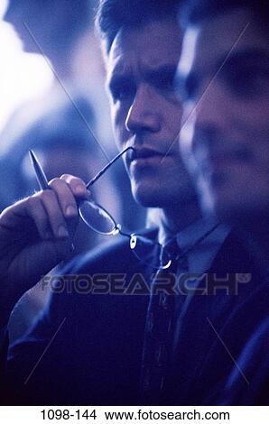 meeting, eyeglasses, business, contemplation, contemplating, thinking View Large Photo Image Picture - meeting, eyeglasses, business, contemplation, contemplating, thinking. Fotosearch
