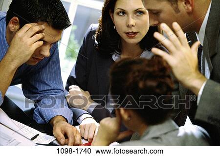 meeting, group, coworkers, talking, discussion, conference, business View Large Photo Image Stock Image - meeting, group, coworkers, talking, discussion, conference, business. Fotosearch