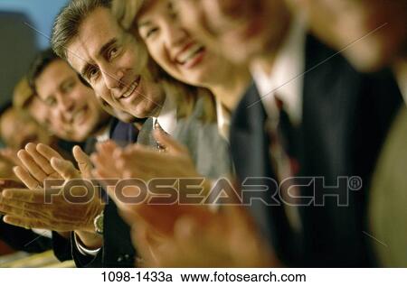 meeting, group, multiethnic, blur, smiling, clapping View Large Photo Image Stock Image - meeting, group, multiethnic, blur, smiling, clapping. Fotosearch