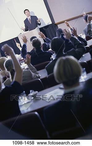 meeting, group, multiethnic, hands, raised, business, questioning View Large Photo Image Stock Photo - meeting, group, multiethnic, hands, raised, business, questioning. Fotosearch
