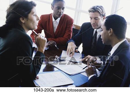 meeting, group, talking, discussion, clipboard, conference View Large Photo Image Stock Image - meeting, group, talking, discussion, clipboard, conference. Fotosearch