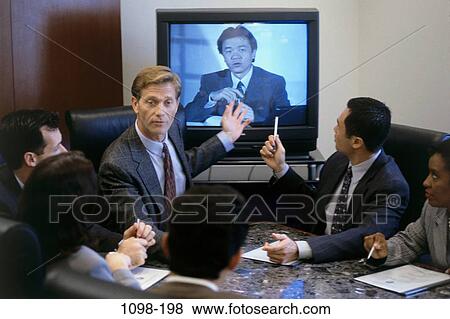 meeting, group, talking, discussion, technology, conference View Large Photo Image Stock Photo - meeting, group, talking, discussion, technology, conference. Fotosearch