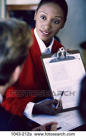 meeting, multiethnic, woman, consultation, clipboard, pointing, business View Large Photo Image Stock Image - meeting, multiethnic, woman, consultation, clipboard, pointing, business. Fotosearch