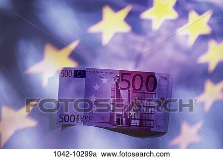 Stock Image - money, industry, finance, flag, still life, currency, euro. Fotosearch