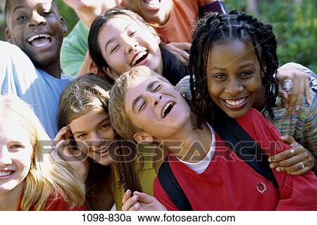 multiethnic, groups, people, smiling, school, happy, laughing View Large Photo Image Stock Image - multiethnic, groups, people, smiling, school, happy, laughing. Fotosearch