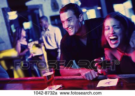 Stock Image - multiethnic, people, glass, party, wine, beer. Fotosearch