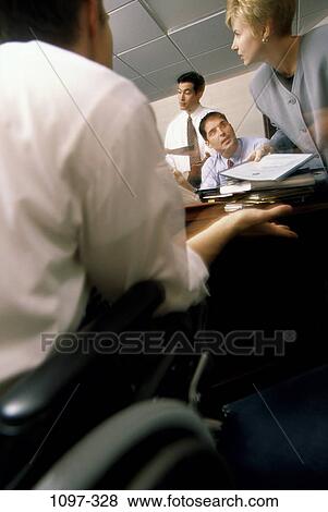 multiethnic, wheelchair, stress, business, concepts, chaotic, serious View Large Photo Image Stock Photo - multiethnic, wheelchair, stress, business, concepts, chaotic, serious. Fotosearch