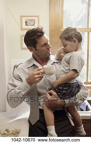 Stock Image - people, coffee, mug, holding, carrying, family. Fotosearch