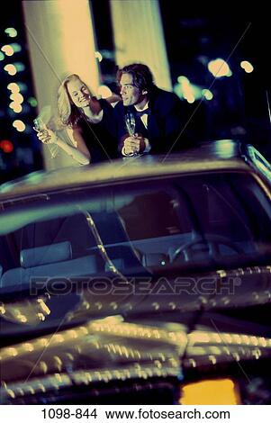 people, formal, night, glasses, limousine, couple, champagne View Large Photo Image Picture - people, formal, night, glasses, limousine, couple, champagne. Fotosearch