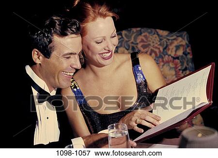 Stock Photo - people, formal, smiling, couple, laughing, Middle-aged. Fotosearch