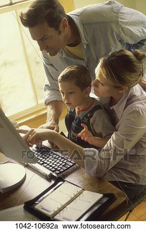 people, home, computer, family, parents View Large Photo Image Stock Image - people, home, computer, family, parents. Fotosearch
