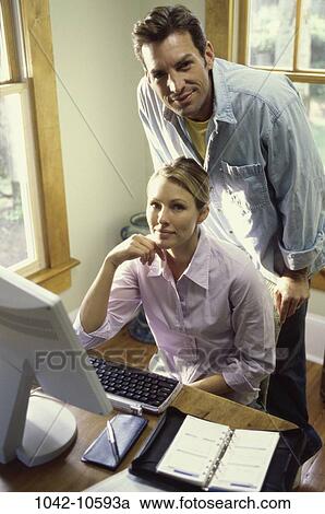 people, home, couple, computer, appointment book, Middle-aged View Large Photo Image Stock Image - people, home, couple, computer, appointment book, Middle-aged. Fotosearch