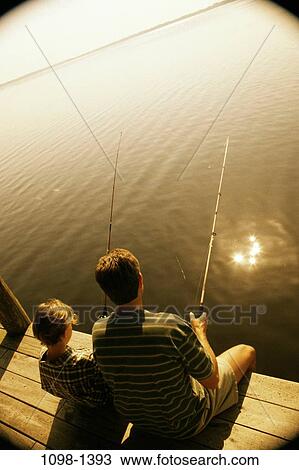 people, lake, tranquility, dock, fishing, father View Large Photo Image Stock Image - people, lake, tranquility, dock, fishing, father. Fotosearch