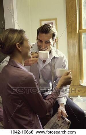 people, morning, newspaper, couple, coffee, breakfast, drinking View Large Photo Image Stock Photo - people, morning, newspaper, couple, coffee, breakfast, drinking. Fotosearch
