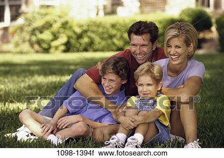 Stock Image - people, outdoors, family, parents, Families outdoors various. Fotosearch