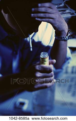 people, smoke, depression, bottle, Hispanic, cigarette View Large Photo Image Stock Image - people, smoke, depression, bottle, Hispanic, cigarette. Fotosearch