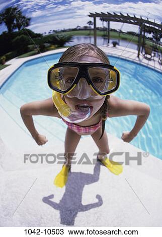 people, water, pool, girl, mask, outdoors, child View Large Photo Image Stock Image - people, water, pool, girl, mask, outdoors, child. Fotosearch
