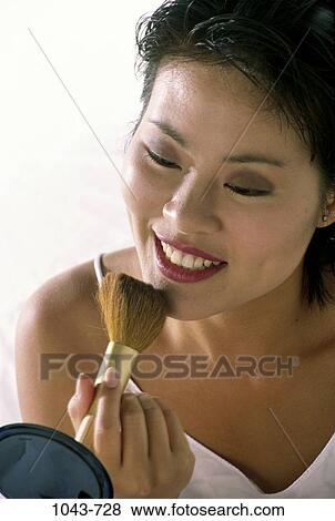 people, woman, Asian, mirror, makeup, brush, cosmetics View Large Photo Image Stock Photo - people, woman, Asian, mirror, makeup, brush, cosmetics. Fotosearch
