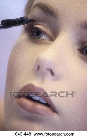 people, woman, eyes, lips, blond, cosmetics, preparation View Large Photo Image Stock Photo - people, woman, eyes, lips, blond, cosmetics, preparation. Fotosearch