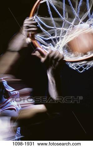 Stock Image - playing, ball, motion, sports, basketball, play. Fotosearch