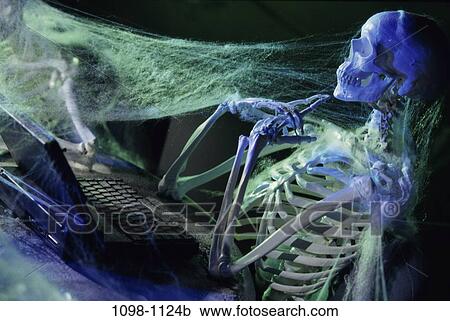, skeleton, computer, laptop, business, death View Large Photo Image Stock Image - , skeleton, computer, laptop, business, death. Fotosearch