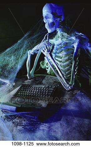 skeleton, laptop, business, death, humor, overworked, humorous View Large Photo Image Stock Photography - skeleton, laptop, business, death, humor, overworked, humorous. Fotosearch
