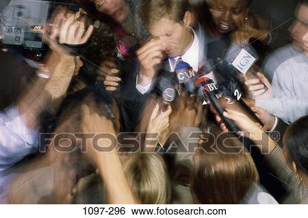Stock Photograph - stress, challenges, chaotic, confrontation, frustrated, camera, television. Fotosearch