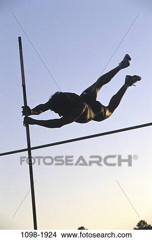 track, silhouette, bar, sports, pole, vault View Large Photo Image Picture - track, silhouette, bar, sports, pole, vault. Fotosearch