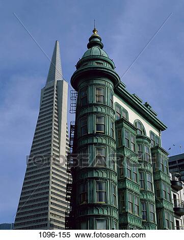Transamerica Pyramid and Columbus Tower, San Francisco, California, USA View Large Photo Image Stock Photography - Transamerica Pyramid and Columbus Tower, San Francisco, California, USA. Fotosearch
