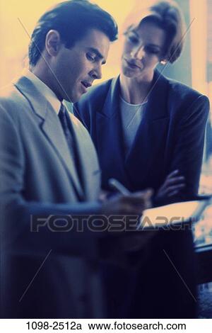 Stock Image - blur, coworkers, discussion, listening, business, planning. Fotosearch
