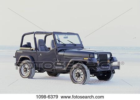 Stock Photo - car, beach, transportation, jeep, vehicle, automobile. Fotosearch