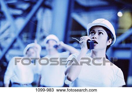 Stock Image - Construction Woman. Fotosearch
